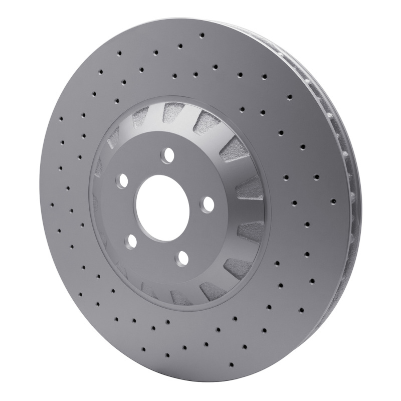 Ford Mustang Brake Rotor (1) - Right Front - R1 Concepts - GeoSPEC Coated Rotor - Drilled - `16-`18